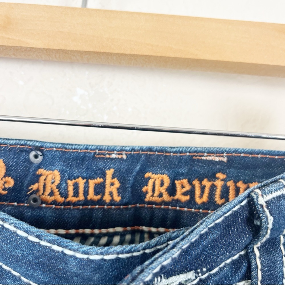 Rock Revival Jen Bootcut Jeans Embellished Size 31 - Picture 4 of 9